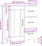 vidaXL - Dressoir - 69,5x34x90 - cm - bewerkt - hout - hoogglans - wit