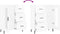 vidaXL - Dressoir - 69,5x34x90 - cm - bewerkt - hout - hoogglans - wit