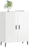 vidaXL - Dressoir - 69,5x34x90 - cm - bewerkt - hout - hoogglans - wit