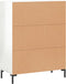 vidaXL - Dressoir - 69,5x34x90 - cm - bewerkt - hout - hoogglans - wit