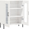 vidaXL - Dressoir - 69,5x34x90 - cm - bewerkt - hout - hoogglans - wit