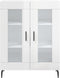 vidaXL - Dressoir - 69,5x34x90 - cm - bewerkt - hout - hoogglans - wit