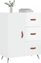vidaXL - Dressoir - 69,5x34x90 - cm - bewerkt - hout - hoogglans - wit