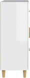 vidaXL - Dressoir - 69,5x34x90 - cm - bewerkt - hout - hoogglans - wit