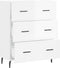 vidaXL - Dressoir - 69,5x34x90 - cm - bewerkt - hout - hoogglans - wit