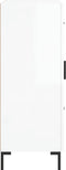 vidaXL - Dressoir - 69,5x34x90 - cm - bewerkt - hout - hoogglans - wit