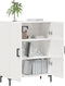 vidaXL - Dressoir - 69,5x34x90 - cm - bewerkt - hout - hoogglans - wit