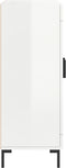 vidaXL - Dressoir - 69,5x34x90 - cm - bewerkt - hout - hoogglans - wit
