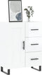 vidaXL - Dressoir - 69,5x34x90 - cm - bewerkt - hout - hoogglans - wit