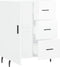 vidaXL - Dressoir - 69,5x34x90 - cm - bewerkt - hout - hoogglans - wit