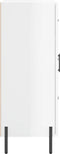 vidaXL - Dressoir - 69,5x34x90 - cm - bewerkt - hout - hoogglans - wit