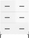 vidaXL - Dressoir - 69,5x34x90 - cm - bewerkt - hout - hoogglans - wit