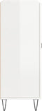 vidaXL - Dressoir - 69,5x34x90 - cm - bewerkt - hout - hoogglans - wit