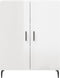 vidaXL - Dressoir - 69,5x34x90 - cm - bewerkt - hout - hoogglans - wit