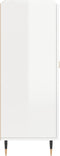 vidaXL - Dressoir - 69,5x34x90 - cm - bewerkt - hout - hoogglans - wit