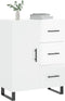 vidaXL - Dressoir - 69,5x34x90 - cm - bewerkt - hout - hoogglans - wit