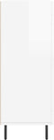 vidaXL - Dressoir - 69,5x34x90 - cm - bewerkt - hout - hoogglans - wit
