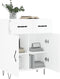 vidaXL - Dressoir - 69,5x34x90 - cm - bewerkt - hout - hoogglans - wit