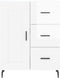 vidaXL - Dressoir - 69,5x34x90 - cm - bewerkt - hout - hoogglans - wit