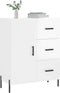 vidaXL - Dressoir - 69,5x34x90 - cm - bewerkt - hout - hoogglans - wit