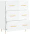 vidaXL - Dressoir - 69,5x34x90 - cm - bewerkt - hout - hoogglans - wit