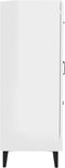 vidaXL - Dressoir - 69,5x34x90 - cm - bewerkt - hout - hoogglans - wit