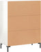 vidaXL - Dressoir - 69,5x34x90 - cm - bewerkt - hout - hoogglans - wit