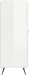 vidaXL - Dressoir - 69,5x34x90 - cm - bewerkt - hout - hoogglans - wit