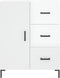 vidaXL - Dressoir - 69,5x34x90 - cm - bewerkt - hout - hoogglans - wit