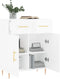 vidaXL - Dressoir - 69,5x34x90 - cm - bewerkt - hout - hoogglans - wit