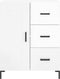 vidaXL - Dressoir - 69,5x34x90 - cm - bewerkt - hout - hoogglans - wit