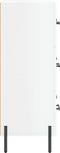 vidaXL - Dressoir - 69,5x34x90 - cm - bewerkt - hout - hoogglans - wit