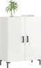 vidaXL - Dressoir - 69,5x34x90 - cm - bewerkt - hout - hoogglans - wit