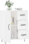 vidaXL - Dressoir - 69,5x34x90 - cm - bewerkt - hout - hoogglans - wit