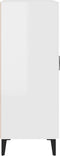 vidaXL - Dressoir - 69,5x34x90 - cm - bewerkt - hout - hoogglans - wit