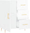 vidaXL - Dressoir - 69,5x34x90 - cm - bewerkt - hout - hoogglans - wit