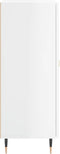 vidaXL - Dressoir - 69,5x34x90 - cm - bewerkt - hout - hoogglans - wit