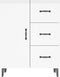 vidaXL - Dressoir - 69,5x34x90 - cm - bewerkt - hout - hoogglans - wit