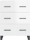 vidaXL - Dressoir - 69,5x34x90 - cm - bewerkt - hout - hoogglans - wit