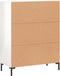 vidaXL - Dressoir - 69,5x34x90 - cm - bewerkt - hout - hoogglans - wit