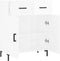 vidaXL - Dressoir - 69,5x34x90 - cm - bewerkt - hout - hoogglans - wit