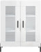 vidaXL - Dressoir - 69,5x34x90 - cm - bewerkt - hout - hoogglans - wit