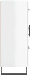 vidaXL - Dressoir - 69,5x34x90 - cm - bewerkt - hout - hoogglans - wit