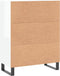 vidaXL - Dressoir - 69,5x34x90 - cm - bewerkt - hout - hoogglans - wit