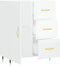 vidaXL - Dressoir - 69,5x34x90 - cm - bewerkt - hout - hoogglans - wit
