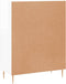 vidaXL - Dressoir - 69,5x34x90 - cm - bewerkt - hout - hoogglans - wit
