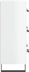 vidaXL - Dressoir - 69,5x34x90 - cm - bewerkt - hout - hoogglans - wit