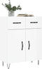 vidaXL - Dressoir - 69,5x34x90 - cm - bewerkt - hout - hoogglans - wit