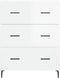 vidaXL - Dressoir - 69,5x34x90 - cm - bewerkt - hout - hoogglans - wit
