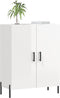 vidaXL - Dressoir - 69,5x34x90 - cm - bewerkt - hout - hoogglans - wit
